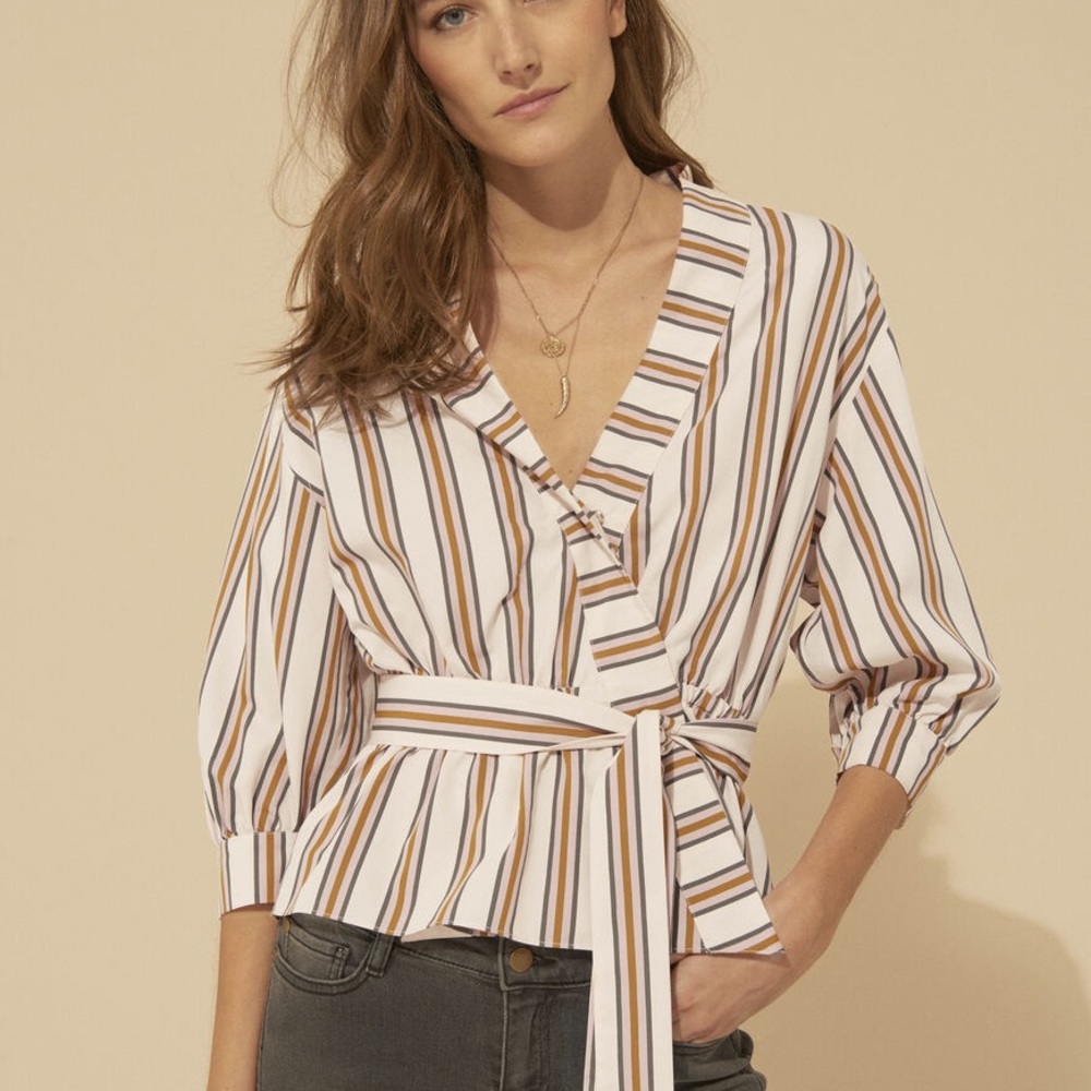 Ba&sh pink-nude blouse S